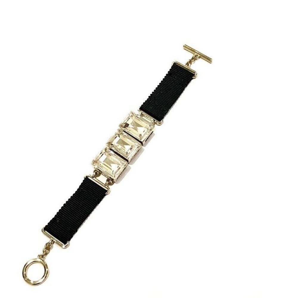Banana Republic Women's Deco Baguette Ribbon Toggle Bracelet NWT 45.00